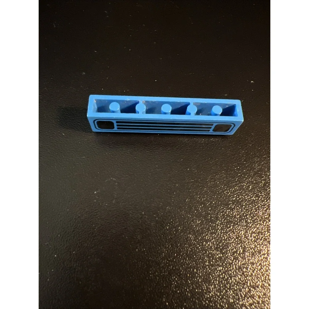 VTG 1970s LEGO Blue Brick 1 x 6 with Black Car Grille 710 730 382‎ 565 #3009p01